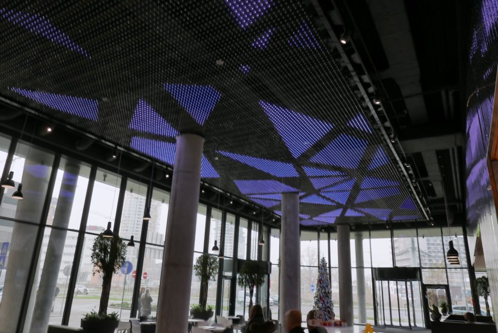 Led Ceiling Structure In The Lobby Panorama City Iii Adobols